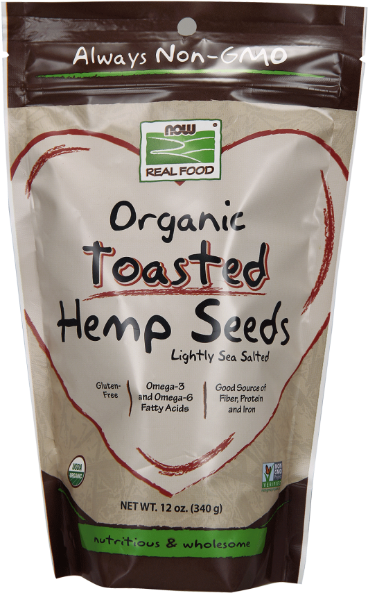 Hemp Seeds, Organic Toasted - Now Foods - Now Real Food Organic Toasted Hemp Seeds (542x880), Png Download