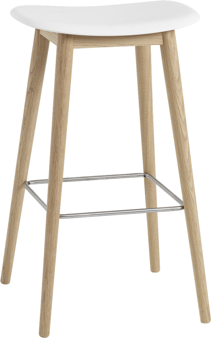 23654 Fiber Bar Stool Wood H75 Whiteoak 1530530622 - Fiber Bar Stool Wood Base 65cm - Grey/seating Plastic/available (2000x2000), Png Download