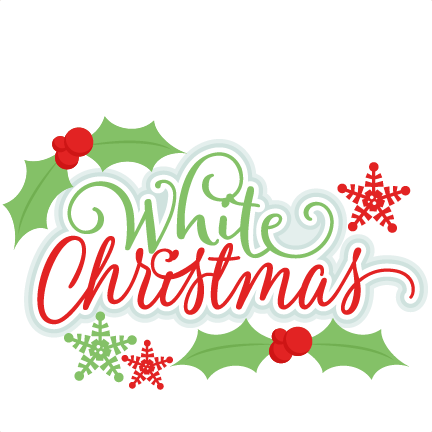 White Christmas Title Svg Scrapbook Cut File Cute Clipart - White Christmas Title (432x432), Png Download