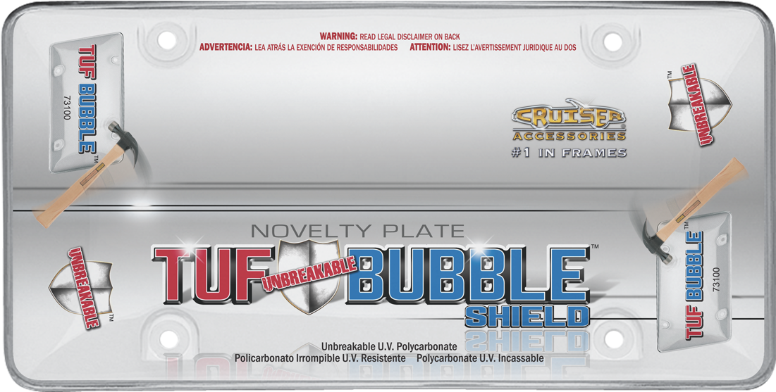 Tuf Bubble Shield, Clear - Cruiser Accessories Novelty Plate Tuf Bubble Shield, (1200x656), Png Download