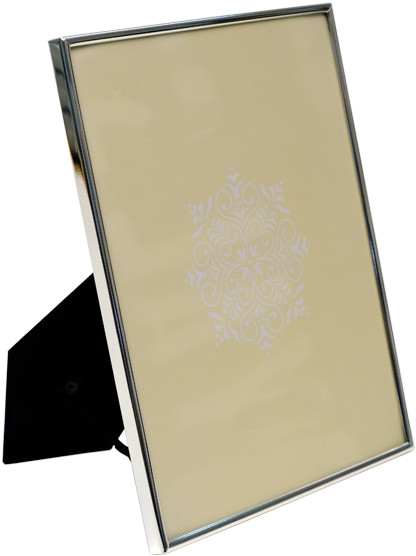 Thin Frame 8"x10" - Silver (470x567), Png Download