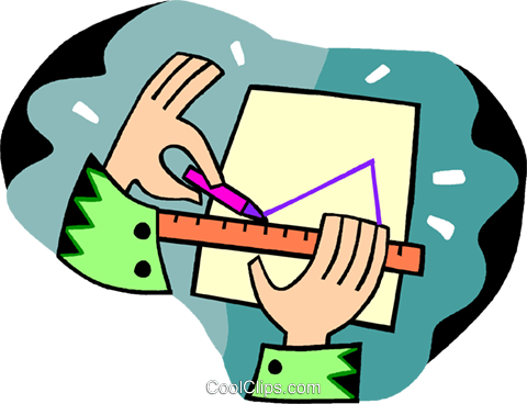 Person Drawing A Triangle With A Ruler Royalty Free - Design And Technology Primary School (480x368), Png Download