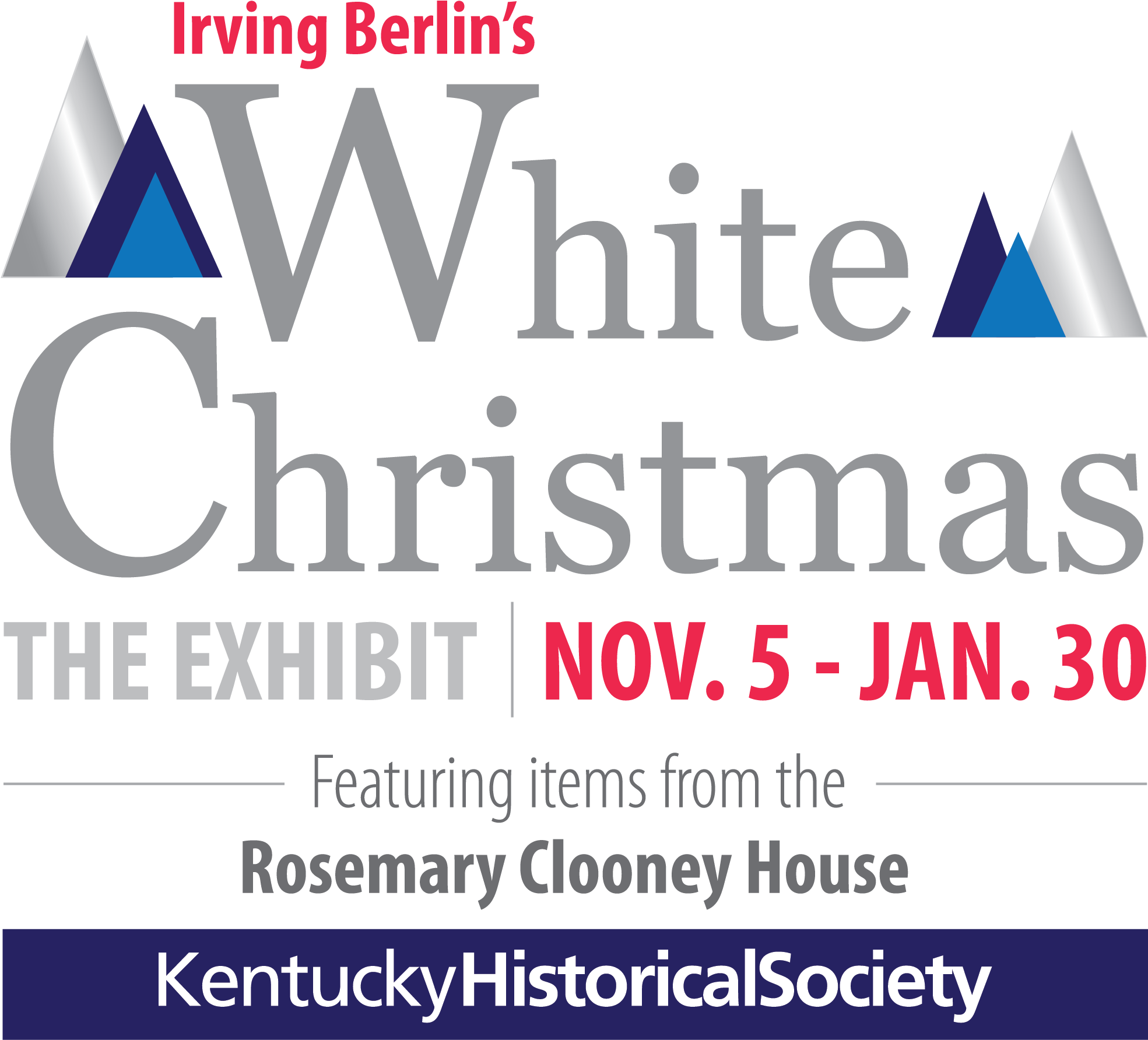 White Christmas The Exhibit Branding - Candy Cane Christmas Card (2500x2500), Png Download