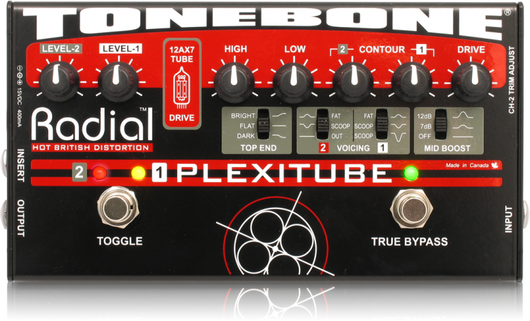 Two Channel High Gain Plexi Distortion Pedal - Radial Engineering Tonebone Plexitube Distortion Pedal (768x465), Png Download