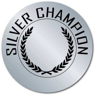 Silver Champion Award Stickers - Eating And Drawing Art Print - Mini By Noah Zark (500x500), Png Download