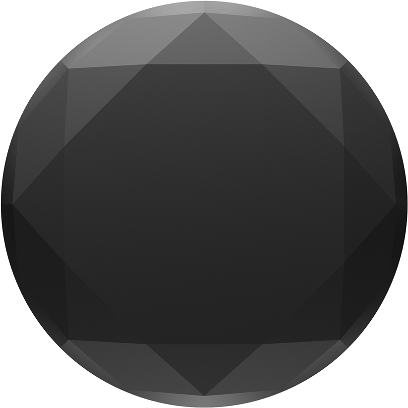 Black Metallic Diamond - Black Metallic Diamond Popsockets Popgrip (1000x1000), Png Download