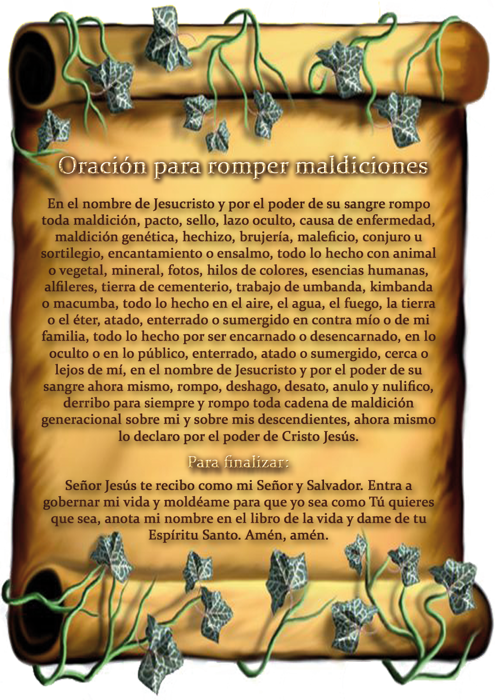 Oracionrompemaldicion - Padre Manuel Acuña Oracion (1019x1441), Png Download