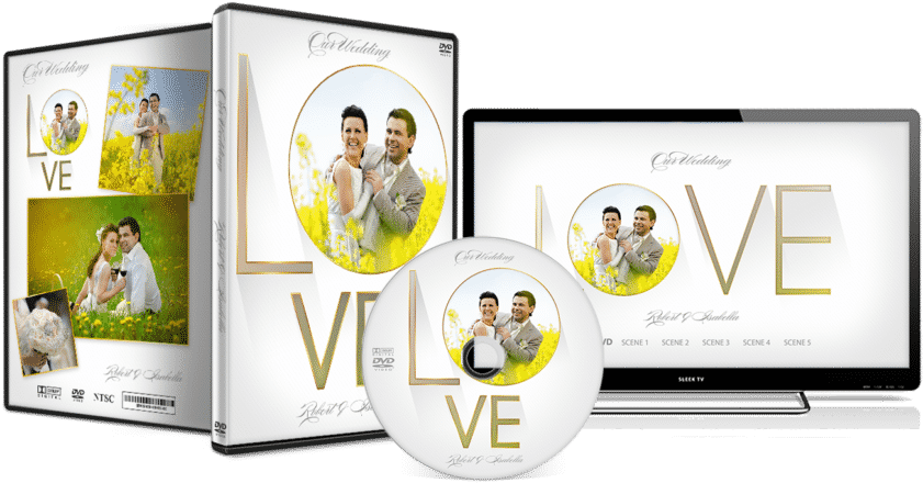 Wedding Dvd Cover 049 Photoshop Psd Template - Dvd Wedding Cover Template (870x498), Png Download