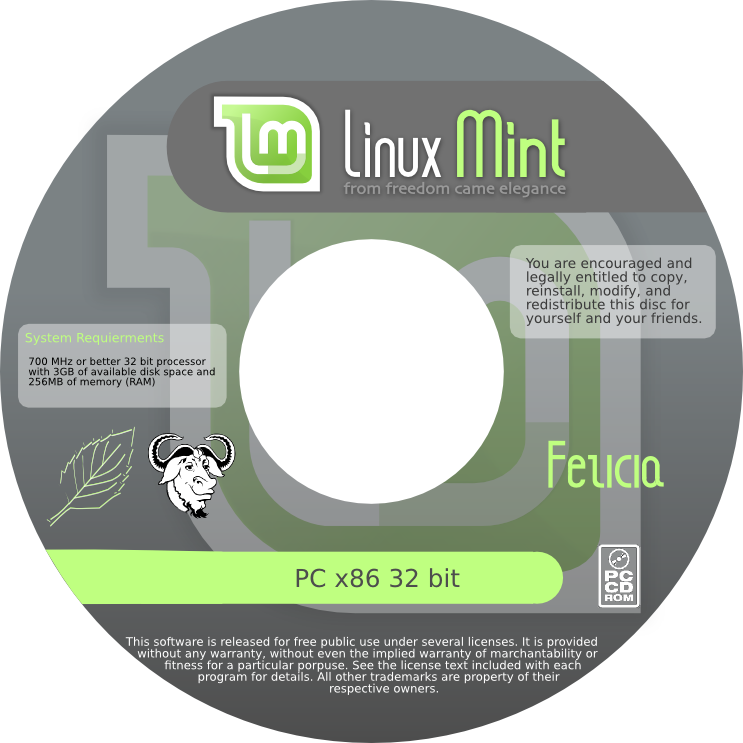 Http - //farm4 - Static - Flickr - Com/3130/320 Ed57 - Linux Mint 18 Cd Cover (743x743), Png Download