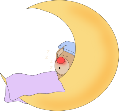 Bear Sleeping - Bear Sleeping In Moon (388x360), Png Download