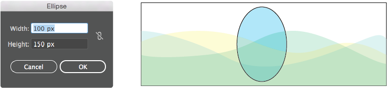 Ellipse Tool Options - Herramienta Elipse Illustrator (801x196), Png Download