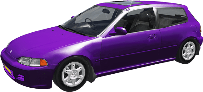 Purple Honda Civic - Honda Civic (700x335), Png Download