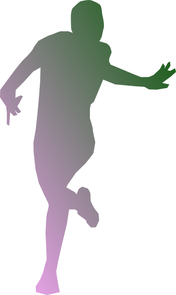 Runner Png - Runner Silhouette Tile Coaster (354x592), Png Download