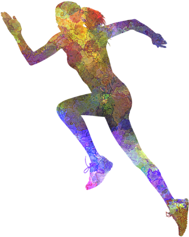 Bleed Area May Not Be Visible - Woman Runner Running Jogger Jogging Silhouette 03 (560x700), Png Download