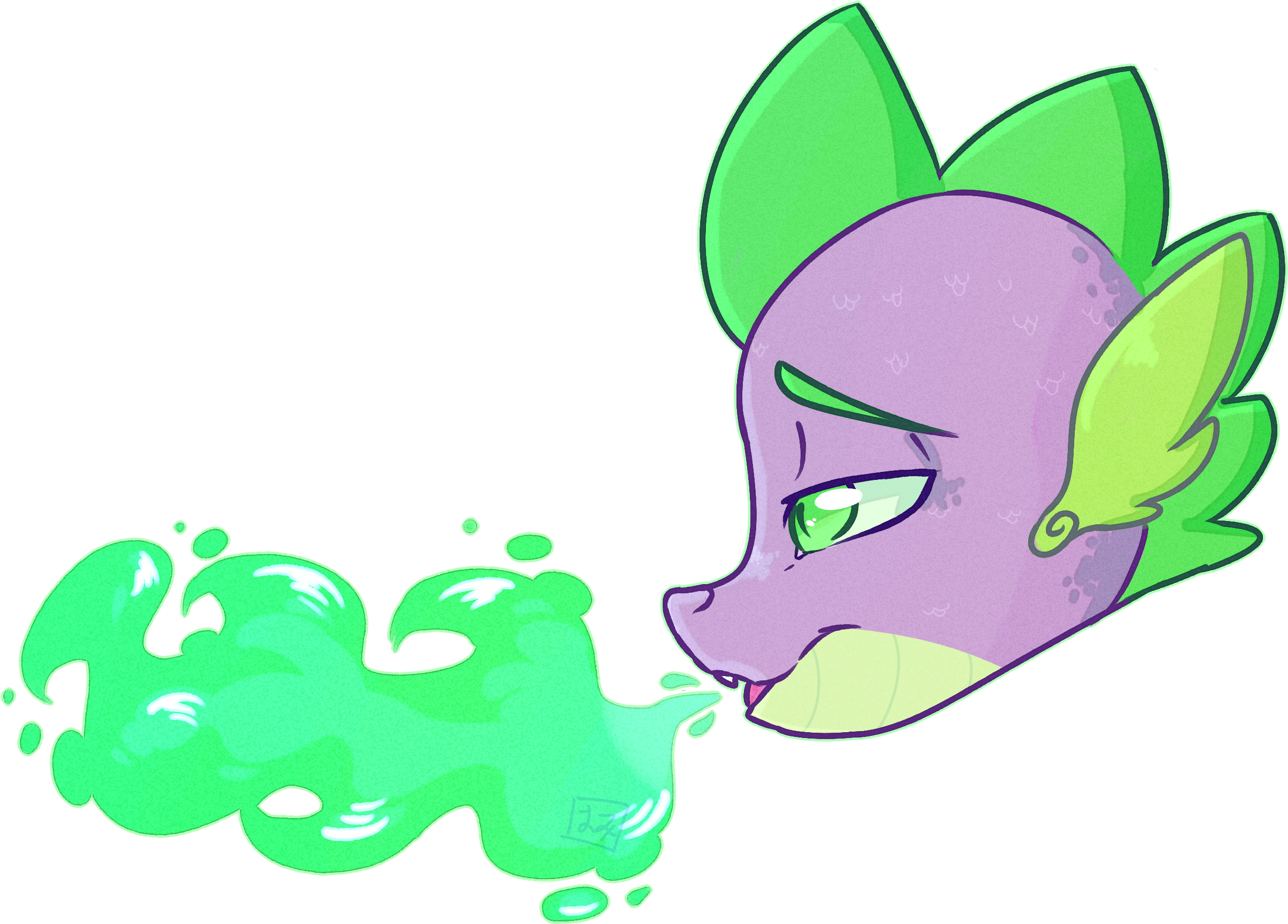 Yomitai, Bust, Dragon, Fire, Fire Breath, Green Fire, - Transparent Green Fire (2697x1801), Png Download