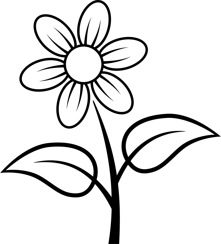 Flower Comments - Fleur Coloriage (888x980), Png Download