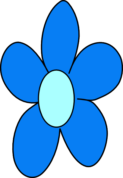 Blue Flower No Stem Svg Clip Arts 408 X 591 Px (408x591), Png Download