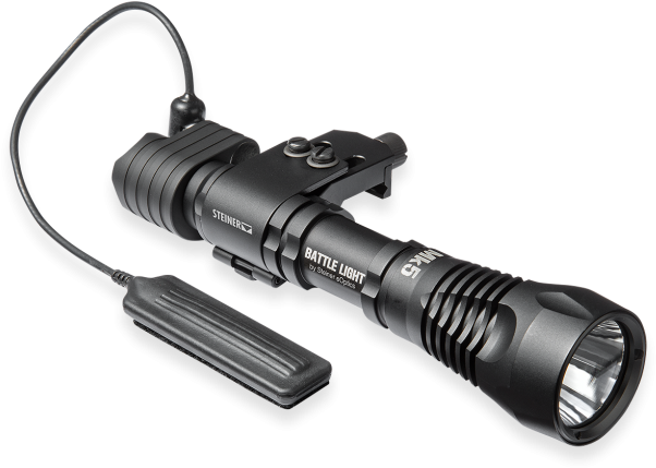 Shown With Bracket And Sensor - Twilight Steiner Mk4 Battle Light Led Weaponlight (1005x482), Png Download