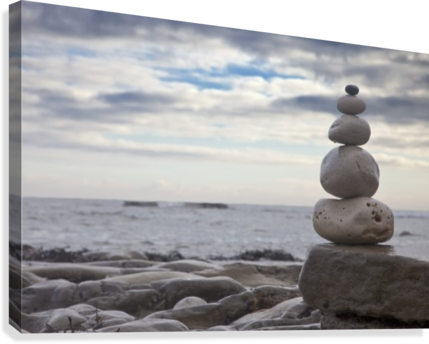 Pile Of Rocks Balanced On A Boulder At The Water's - Supplier Generic Pile Of Rocks Balanced (429x344), Png Download