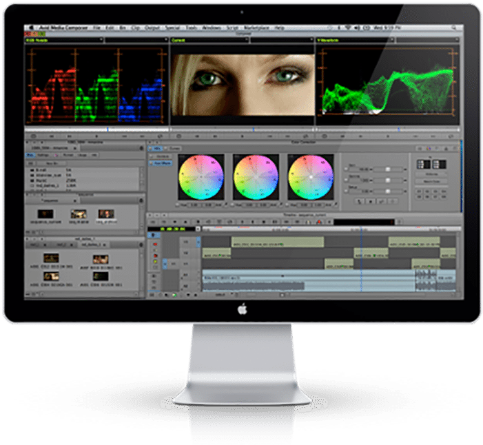 Apple Thunderbolt Monitor With A Film Editing Program - Avid Media Composer 8 Education (download) (800x800), Png Download