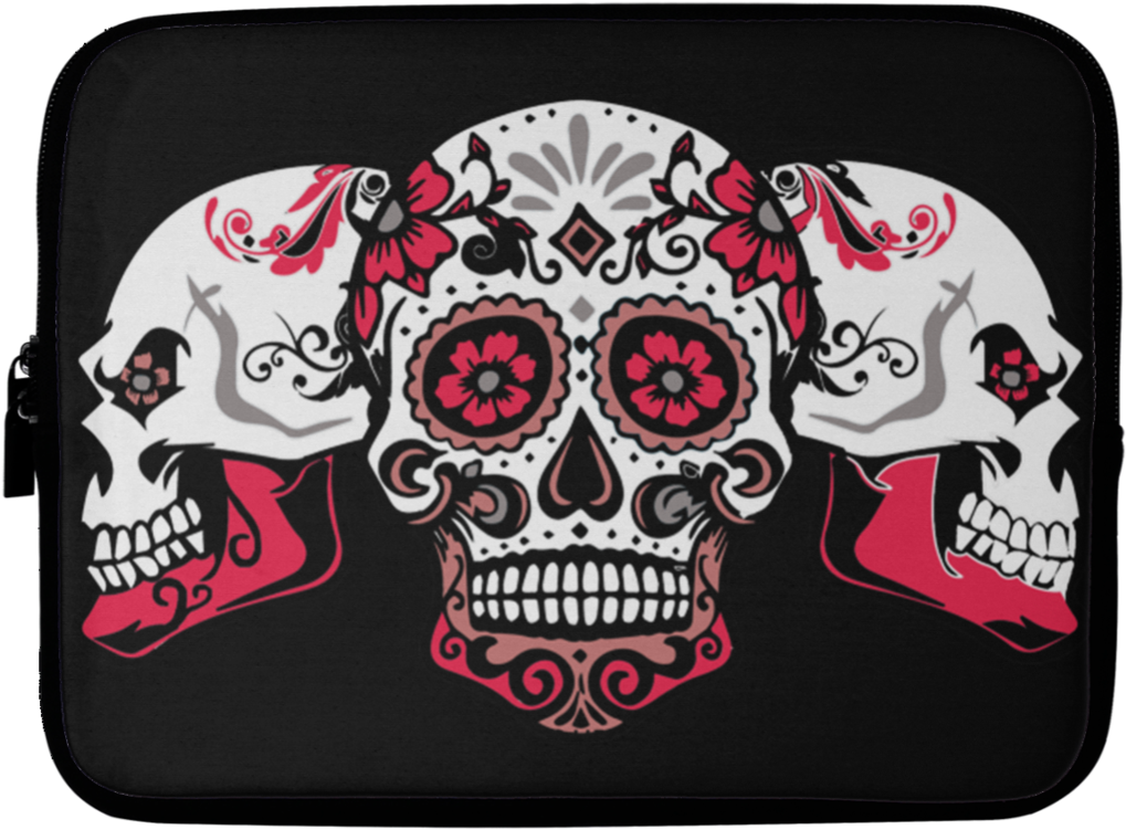 Skull Design Laptop Sleeves - Sugar Skull Mousepad (1024x1024), Png Download