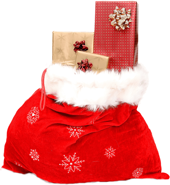 Ahorrar En Regalos De Navidad - Santa Sack Transparent Background (587x640), Png Download