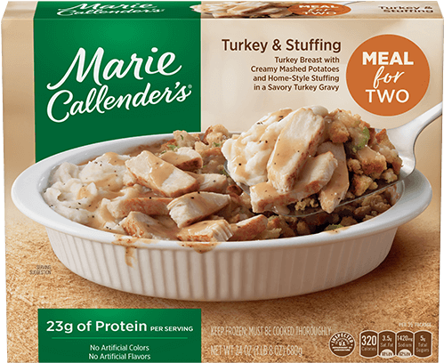 Turkey And Stuffing - Marie Callender's Mac And Cheese (500x500), Png Download