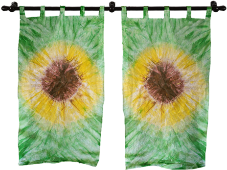 Cortina De Varão Tie Dye Girassol - Tie-dye (480x480), Png Download