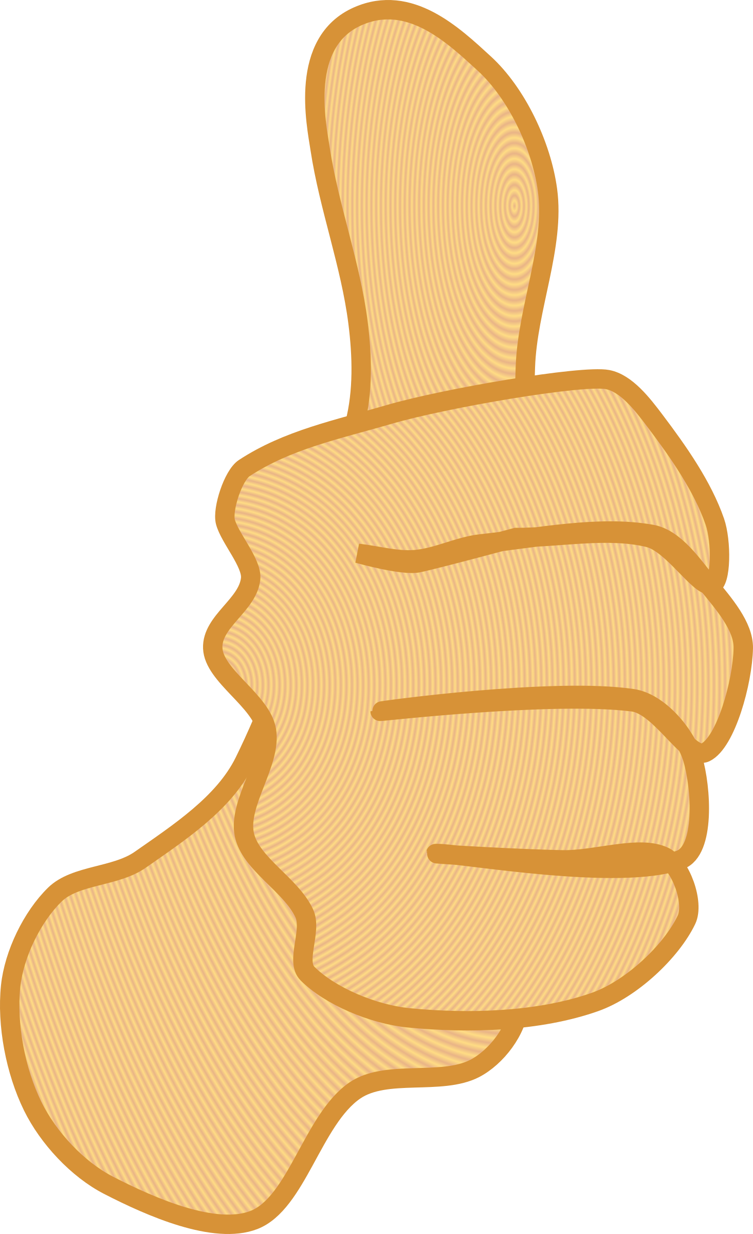 Thums Up Hand Arm Vector Clip Art - Thumbs Up Clipart (600x981), Png Download