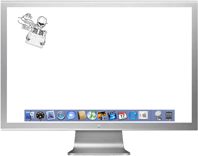 Apple Monitor With Dock By Nobones - Apple Monitor (633x500), Png Download