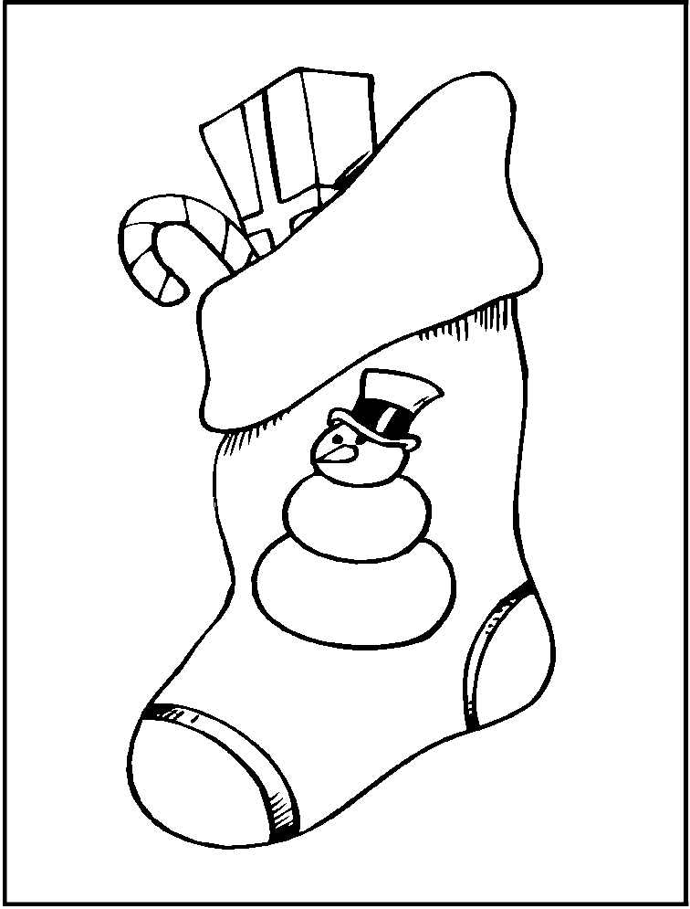 Bota De Navidad Con Regalos Para Pintar Y Recortar - Stocking Coloring Pages (756x995), Png Download