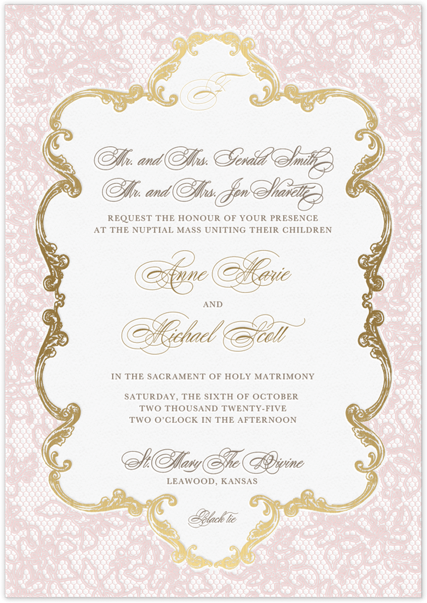 Lace Invitation (1200x1200), Png Download