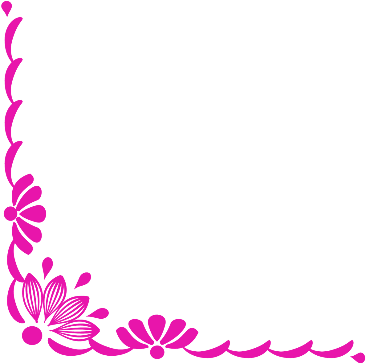 Download Flower Corner Border Png Green Floral Borderflower Corner Flower Border Png Png Image With No Background Pngkey Com