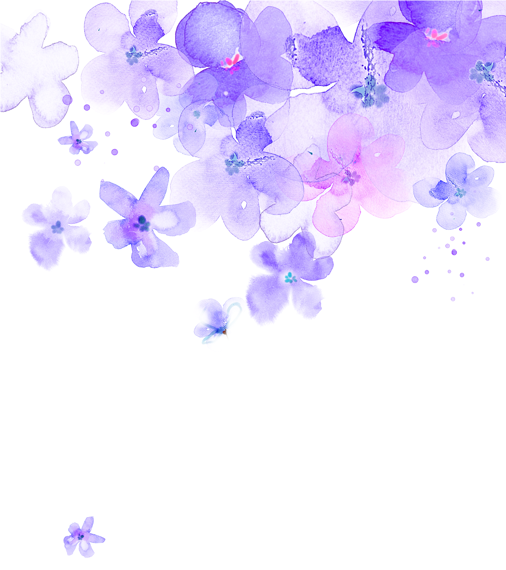 Report Abuse - Purple Water Color Flowers Png (1024x1365), Png Download