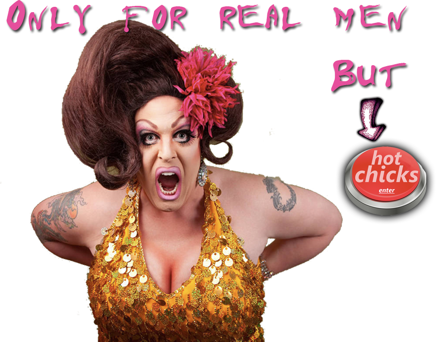 Hot-chick - Drag Queen (897x703), Png Download