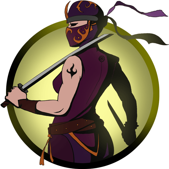 Ninja Girl Swords Old - Shadow Fight 2 (950x950), Png Download