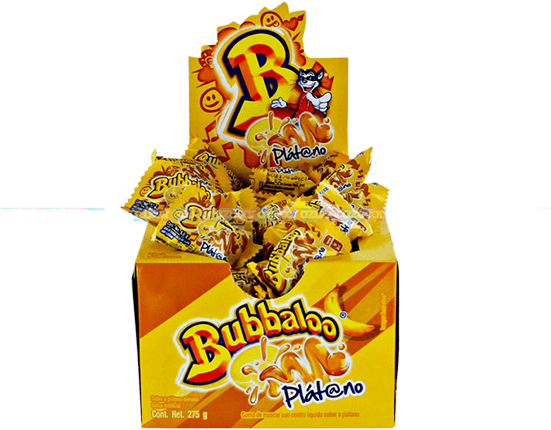 Home / / Adams / - Bubbaloo Mexican Bubble Gum, Banana, 50 Pieces (600x600), Png Download
