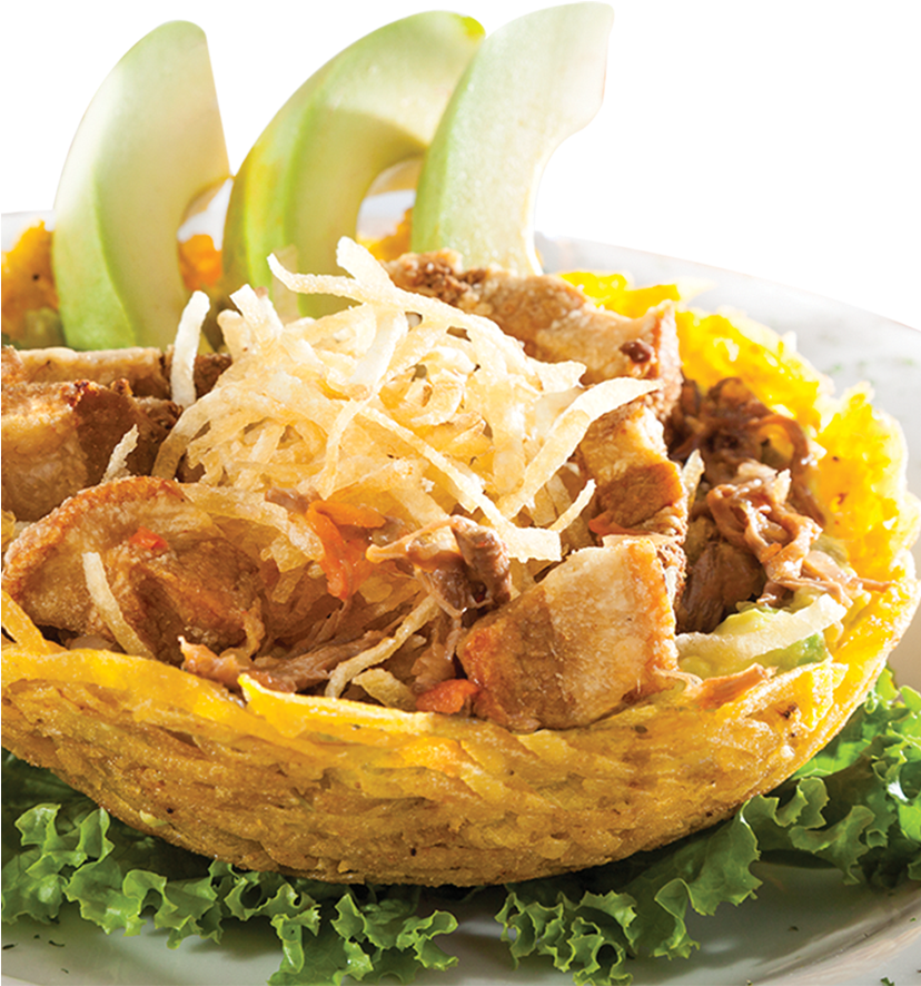Canastas Plátanos - Canastas De Platano Rellenas De Pollo (827x948), Png Download