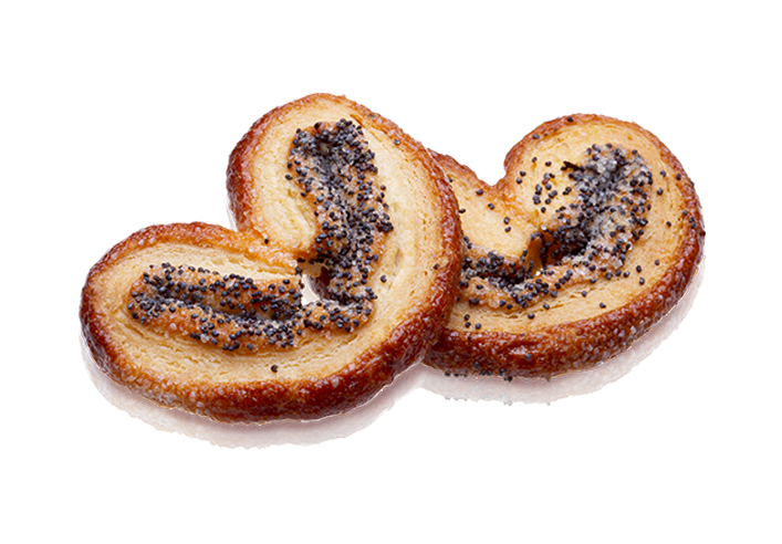 Puffs With A Stuffing, "ears" , From The Producer To - Ушки Из Слоеного Теста С Маком (709x709), Png Download