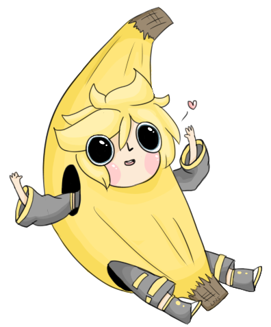 Len Kagamine Fondo De Pantalla With Anime Titled Len - Banana Len (409x480), Png Download