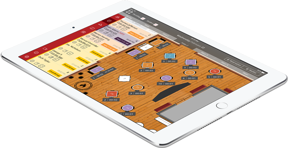 Ipad Tablet With Rezku Reservations Floor Plan Screen - Apple Ipad Family (1000x543), Png Download