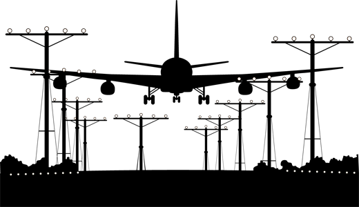 Vinilo Decorativo Avión Aeropuerto - Hard Landing: An Alex Shanahan Thriller (520x300), Png Download