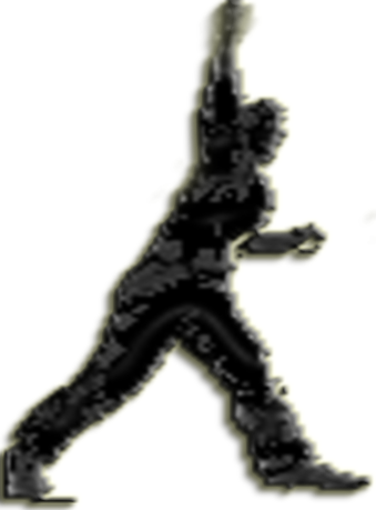 Image-bowling Shadow Figure2 - Black Shadow Figure Png (339x459), Png Download