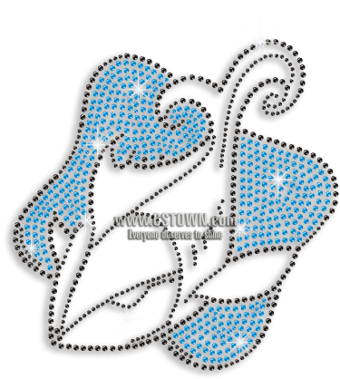 Pisces Fish Symbol Bling Rhinestone Transfer - Pisces (450x450), Png Download