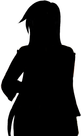 Short Hair Woman Silhouette (384x600), Png Download