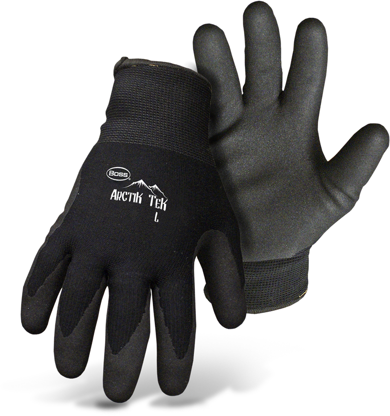 Boss® Arctik Tek™ Open Cell Nitrile Palm - Boss Arctik Tek Nitrile Coated Winter Work Gloves Small (897x904), Png Download