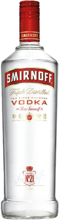 Smirnoff Red Label Vodka 1 Litre (450x450), Png Download