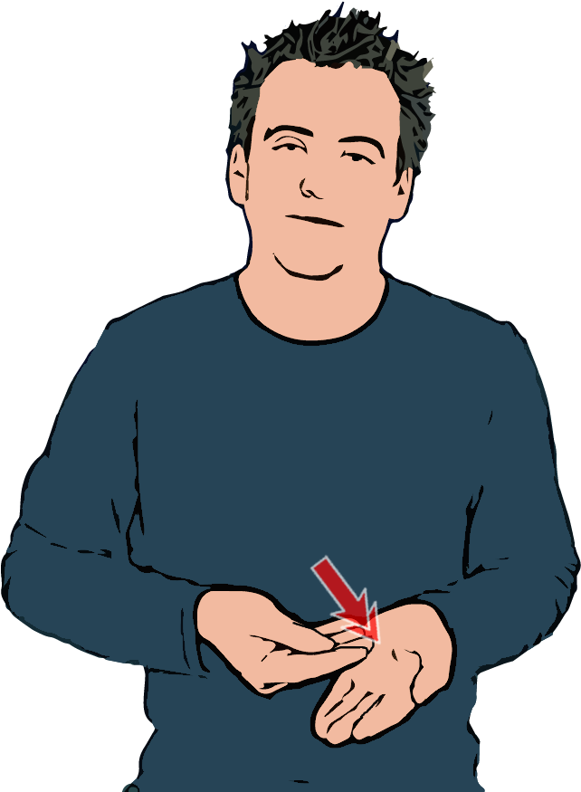 Primary Hand With Thumb Tip Held Against Fingers - Bsl Sign For Computer (700x874), Png Download