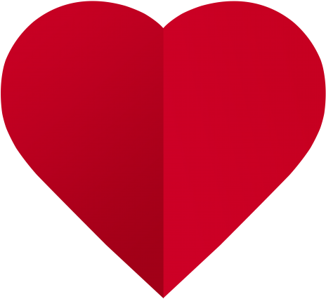 Red Paper Heart Png Image - Red Heart (500x454), Png Download