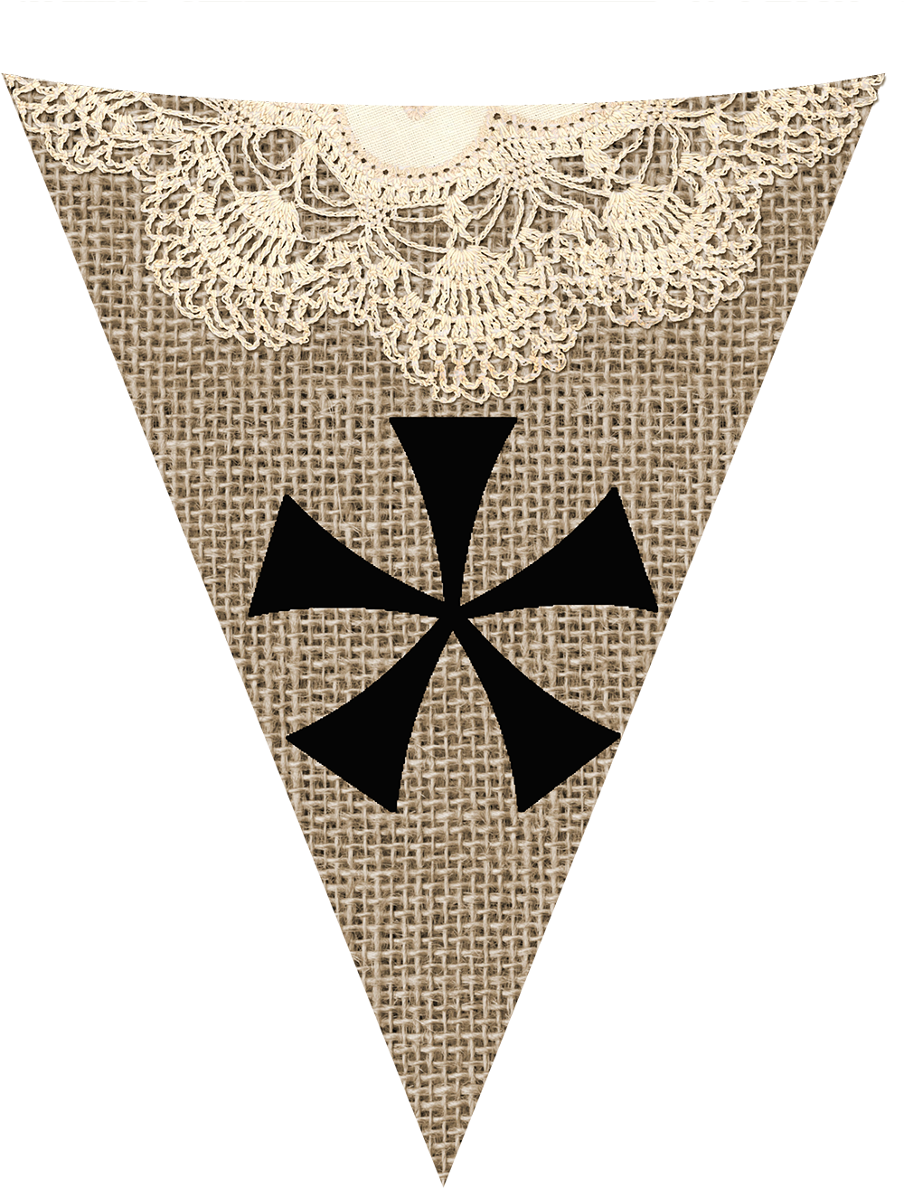 Burlap Wedding Coffee & Beverage Banners Example Image - Triangle (1200x1350), Png Download